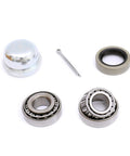 Trailer Bearing Repair Kit Set For Three Quarter Inch Straight Spindles Pair Including 11949 Bearings 11910 Races Seals Cotter Pins And Dust Caps High Quality Bearing Steel For Quiet Smooth High Speed Trailer Use UCUT visible components.