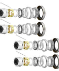 Trailer Bearing Kit For 3500 Pounds Axles 1-1/16 To 1-3/8 Inch Spindle 84 With 171255TB Grease Seals And Dust Caps Four Sets