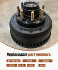 Front view of Trailer Bearing Kit For Dexter 10K GD Axles After 2009 Replacement BK 430 GD 21 88 25580 25520 387A 382A 10 51