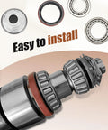 Close-up of the Trailer Bearing Kit For Dexter 10K GD Axles After 2009 Replacement BK 430 GD 21 88 with bearings and seals
