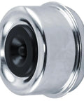 Close-up of dust cap from 4 Sets 14125A Trailer Bearing Kits For 5200 7000 Lb Axles EZ Lube And Standard Axles with grease seal.