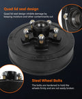 Durable Trailer Brake Drum Kit With Hub And Bearing Set For 3500 Lb Axles, 10 x 2-1/4 In, showcasing seal and bolts design.