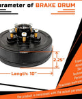Ready To Roll Five On Four Point Five Inch Trailer Brake Hub Drum Kit For 3500 LB Trailers With Ten By Two And A Quarter Inch Size L68149 Inner Cone Bearing L44649 Outer Cone Bearing Bearing Race Installed Half Inch 20 Thread Nuts AuraWINS
