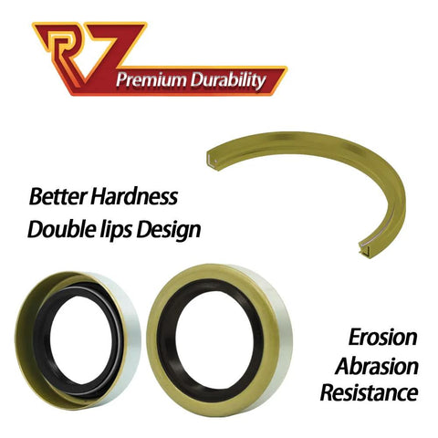 Grease seals for Trailer Brake Hub Drum Kit For 3500 Lb Axles 5 Bolt On 4 And A Half Inch Pattern with text showing durability features