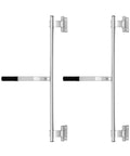 Durable 36 Inch Zinc Plated Cam Bar Latch for Trailers with rubber grip handles, shown as two-pack for trailer doors.