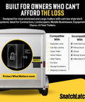 Heavy Duty Steel Shipping Container Lock Box Anti Theft Guard For Cam Bar Latches Powder Coated installed on trailer door