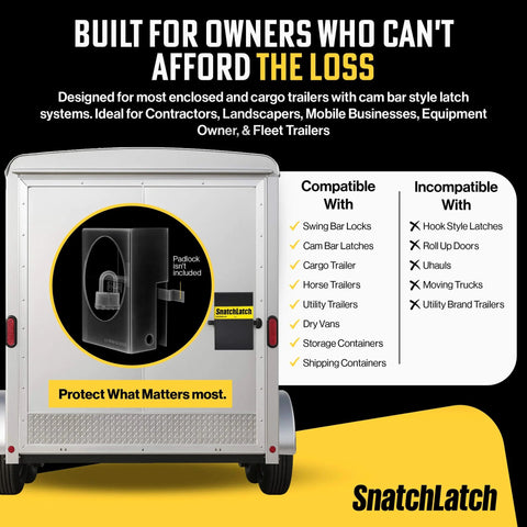 Heavy Duty Steel Shipping Container Lock Box Anti Theft Guard For Cam Bar Latches Powder Coated installed on trailer door