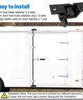 Heavy Duty Trailer Cam Lever Door Lock Kit For Double Cargo Doors on white cargo trailer, black anti-rust coated handle