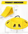 Yellow Trailer Wheel Chocks And Wheel Dock Kit Tough As Nails Built To Last And Prevents Trailer Wheel Sinking For Boat Trailers
