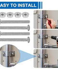 Trailer Coupler Bolt Kit For Cam-Style Couplers 5/16 Inch 304 Stainless Bolts With Lock Nuts Loosening Hardware 6 Pack installation