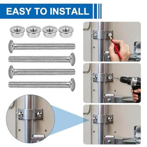 Trailer Coupler Bolt Kit For Cam-Style Couplers 5/16 Inch 304 Stainless Bolts With Lock Nuts Loosening Hardware 6 Pack installation