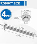Trailer Coupler Bolt Kit For Cam-Style Couplers 5/16 Inch 304 Stainless Bolts With Lock Nuts Loosening Hardware 6 Pack size details