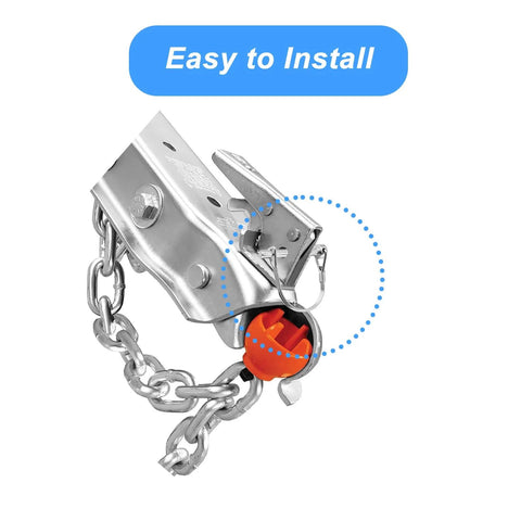Heavy Duty Trailer Coupler Pin One Quarter Inch By Four Inch, Two Pack, Premium Zinc Plated High Carbon Steel Hitch Pin in use