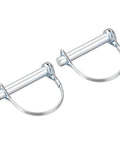 Two Pack Three Eighths Inch Diameter Trailer Coupler Pins, Two Inch Long Locking Pins For Farm Trailers Wagons Lawn Hitches And Garden Towing