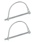 Heavy Duty Trailer Coupler Pin One Quarter Inch By Four Inch, Two Pack, Premium Zinc Plated High Carbon Steel Hitch Pin For Farm Trailers, Towing, Lawn And Camping Gear, Upgraded, Built Tough And Rust Resistant