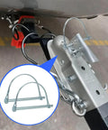 Heavy Duty Trailer Coupler Pin One Quarter Inch By Four Inch, Two Pack, Premium Zinc Plated High Carbon Steel Hitch Pin installed on a trailer