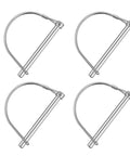 Four Pack Trailer Coupler Pins One Quarter Inch By Three Point Two Inch Heavy Duty Hitch Safety Pins With Lock Zinc Plated Steel