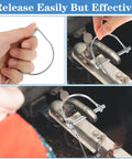 20 Pack Trailer Coupler Pins With Steel Quick Release Rings in use on trailer hitch, demonstrating easy attachment and removal