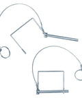 10 Pack Trailer Coupler Pins 1/4 Inch Diameter And 2 3/4 Inch Length With Quick Release Ring Extended Cord Heavy Duty Wire Shaft Lock Pins