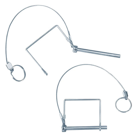 10 Pack Trailer Coupler Pins 1/4 Inch Diameter And 2 3/4 Inch Length With Quick Release Ring Extended Cord Heavy Duty Wire Shaft Lock Pins