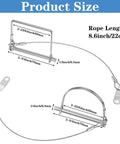 Detailed view of 20 Pack Trailer Coupler Pins with Steel Quick Release Rings showing square and D-shaped pins with dimensions.