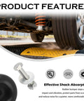 Two Pack 2.5 Inch Trailer Door Bumper Rubber Stops With Screws Nuts And Gaskets For Shock Absorption under car wheel