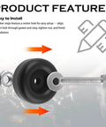 Two Pack 2.5 Inch Trailer Door Bumper Rubber Stops With Screws Nuts And Gaskets For Shock Absorption shown installed