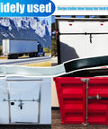Enclosed Trailer Door Handle With Rubber Grip Weld-On Replacement For Cam Bar Lock Assembly, Reversible Dual Action Latch For Side Or Rear Cargo Doors, Durable Easy-Latch Security And Smooth Operation