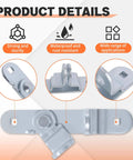 Durable cargo trailer door hasp latch kit with screws and nuts provides secure cam bar locking for trailers trucks containers and enclosed haulers, delivering simple installation and dependable weather resistant security