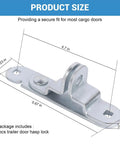 Durable door latch keeper for enclosed trailers, fits standard padlocks and race bar locks; 5.67-inch galvanized hasp.