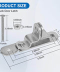 Heavy Duty Cargo Trailer Door Hasps With Buckles For Secure Enclosed Trailer Latches Durable 14 Gauge Steel Construction Anti Theft Security Includes 304 Stainless Steel Bolts And Anti Loosening Nuts with dimensions