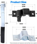 Heavy Duty Trailer Cam Lever Door Lock Kit for Double Cargo Doors with black anti-rust coating, top left, and bottom right keepers.