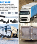 Heavy Duty Trailer Cam Lever Door Lock Kit For Double Cargo Doors, Durable Lock Handle With Black Anti-Rust Coating
