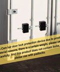 Enhance trailer security with a heavy duty door lock protection device that guards the padlock frame, resists prying, and fits cam bar container locks for box trailers and shipping containers, shown installed on a container door.