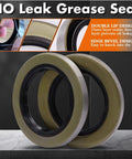 Trailer Bearing Kit For D42 Spindle Fits 1.25 Inch And 1.75 Inch Tandem Axles 5200 To 6000 Lb Four Sets Hub Kit shown with double lip seals