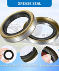 2 Pack Trailer Bearings Kit For High Speed Quiet Operation L68149 L44649 metal grease seal with leak-proof and double lip features.