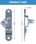 Diagram showing dimensions of Trailer Hasp Lock With Keeper For Cargo Enclosed Race Car Hauler Doors Theft Resistant Bar Lock Latch