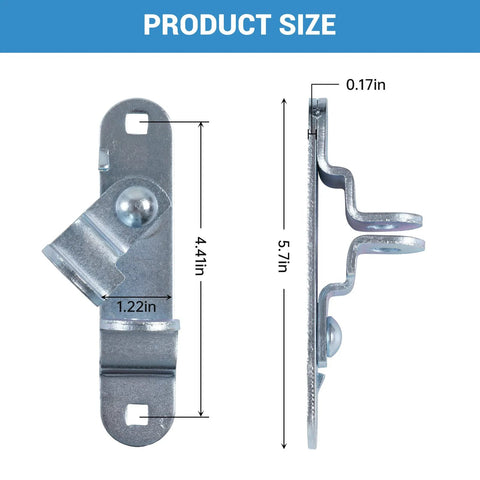 Diagram showing dimensions of Trailer Hasp Lock With Keeper For Cargo Enclosed Race Car Hauler Doors Theft Resistant Bar Lock Latch