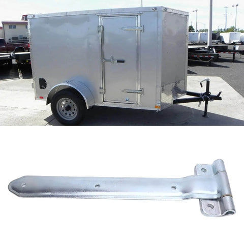 Heavy Duty Trailer Hinge Strap Offset Bent Metal For Enclosed Cargo Utility RV Doors 16Inch Durable Construction on trailer