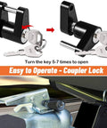 Trailer Hitch Lock Set For Two Inch And Two And One Half Inch Class Three And Four Receivers With Five Eighth Inch Dogbone Pin