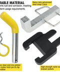 Heavy Duty Snap L Pin And Sway Bracket Jacket Kit For 2-In Receiver Hitches, Trailer Hitch Pin And Clip Set, 5 Pieces