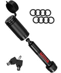 Beefy Heavy Duty Trailer Hitch Lock For A 2 Inch Receiver Class III And IV 5 Eighth Inch Pin Extra Long Four Inch Length Anti Theft Trailer Receiver Lock With Two Keys And Eight O Rings Black