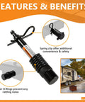 Trailer Hitch Pin Lock Set For 1/2 Inch And 5/8 Inch Pins With Dual Locking System, 4 Inch Span, Includes 3/4 Inch Adapter, shown with camper