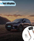 Dual Pin Trailer Hitch Lock With Anti Theft Design For One Quarter Inch Two Inch And Two And A Half Inch Receivers Featuring One Half Inch And Five Eighths Inch Diameter Pins With Three Inch And Three And A Half Inch Reach Fits Class I Through V Hitch displayed next to SUV at sunset