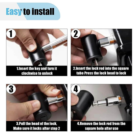 How to install Dual Pin Trailer Hitch Lock With Anti Theft Design For One Quarter Inch Two Inch And Two And A Half Inch Receivers