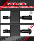 Close-up view of the Beefy Heavy Duty Trailer Hitch Lock demonstrating rubber O-ring installation for anti-theft protection.