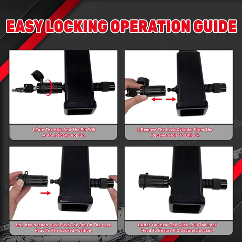 Installation guide for Beefy Heavy Duty Trailer Hitch Lock For A 2 Inch Receiver Class III And IV 5 Eighth Inch Pin