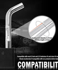 Heavy Duty Trailer Hitch Lock Pin With Five Eighth Inch Locking Lever For Two Inch And Two Point Five Inch Receivers Class III And IV Universal Tow Hitches Lock With Keys 360 Degree Rotatable Anti Theft Design showing locking lever and compatibility features