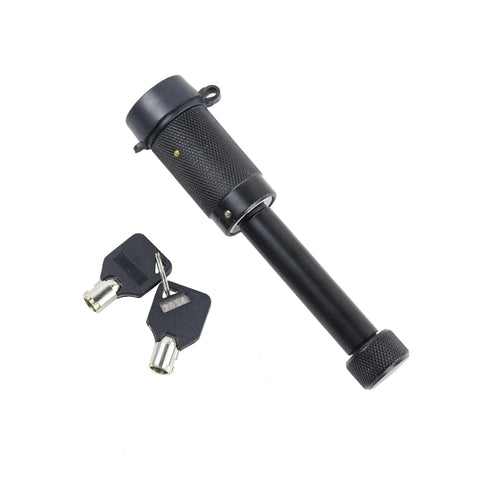 Heavy Duty Trailer Hitch Lock Pin For Class I Through IV Hitches With One Half Inch Pin Diameter And Five Eighth Inch Sleeve Black