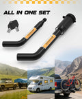 Trailer Hitch Receiver Pin Lock Set With Dual One Half And Five Eighths Inch Pins For One And A Quarter Inch, Two Inch, And Two And A Half Inch Receivers, Includes Two Keys, Black.